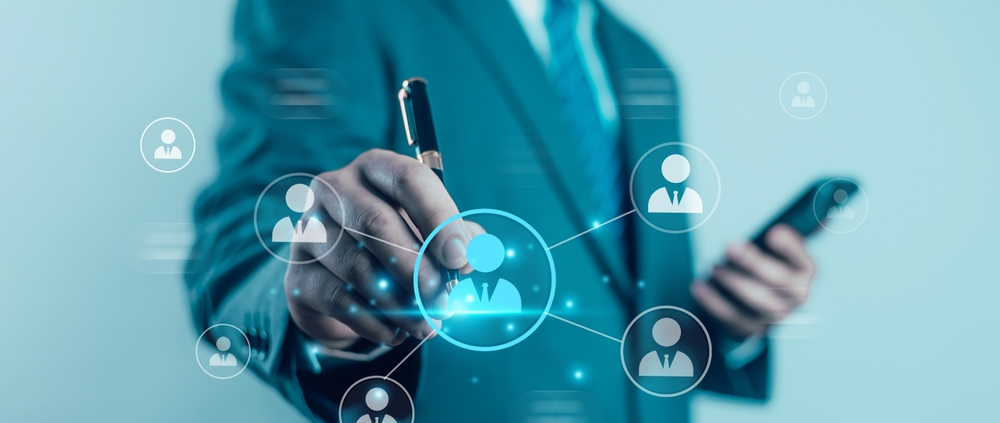 staffing agency owner pointing at marketing ideas